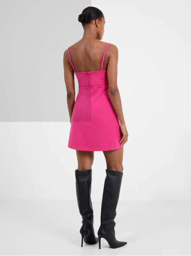 Whisper Ruth Bow Dress -Fuchsia