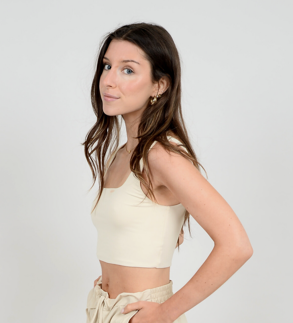 Catherina Crop Tank - Parchment