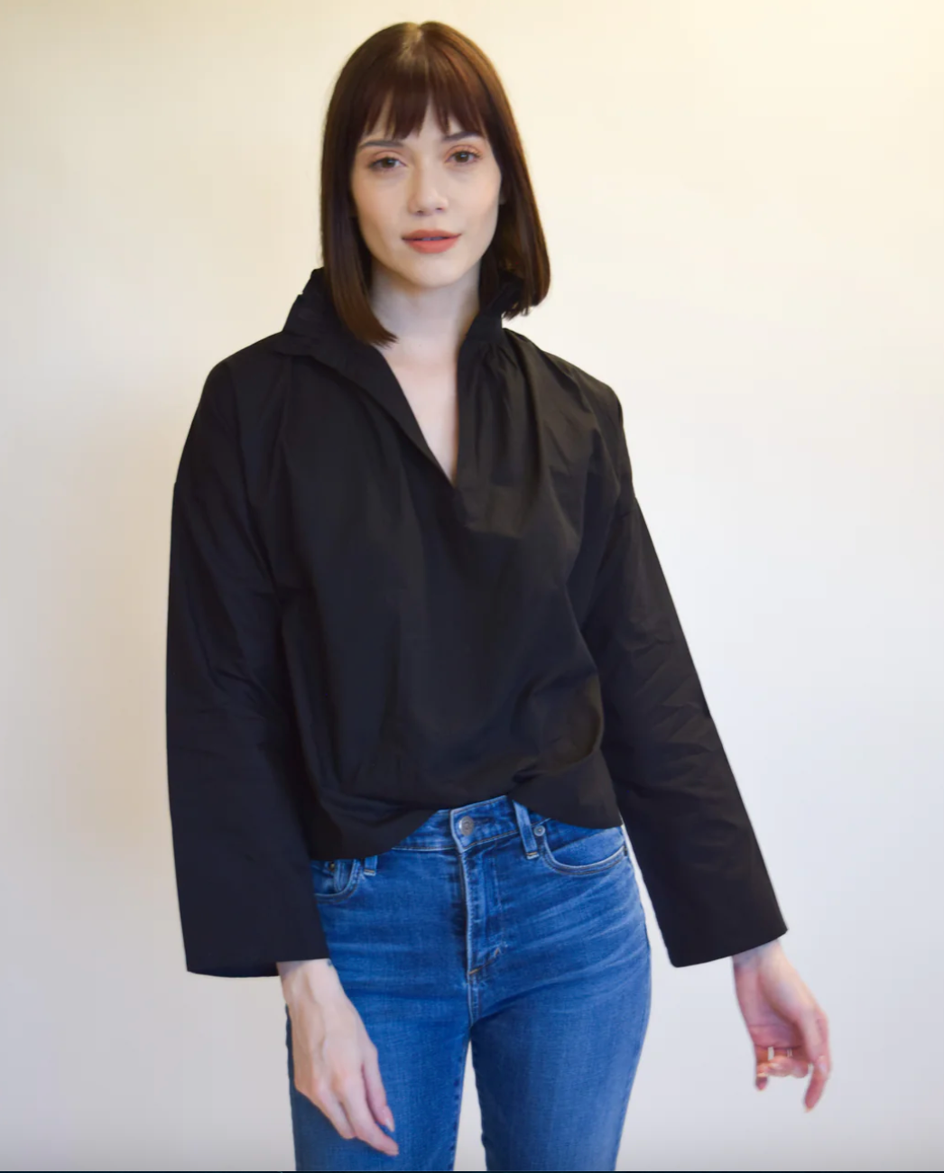 Vicki Long Sleeve Top - Black