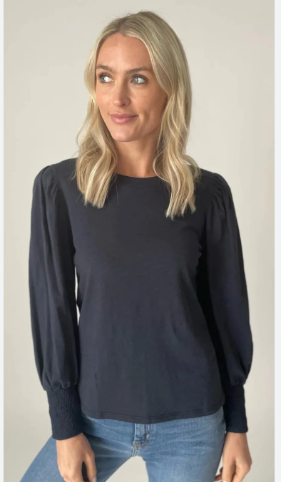 Erin Navy Slub Tee