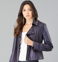 Python Moto Jacket - Navy