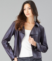 Python Moto Jacket - Navy