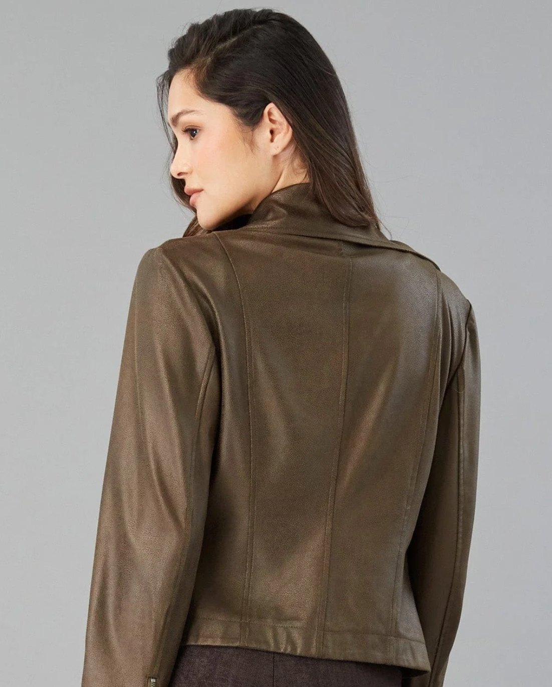 Python Moto Jacket - Olive