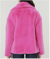 Plush Faux Fur Coat - Pink