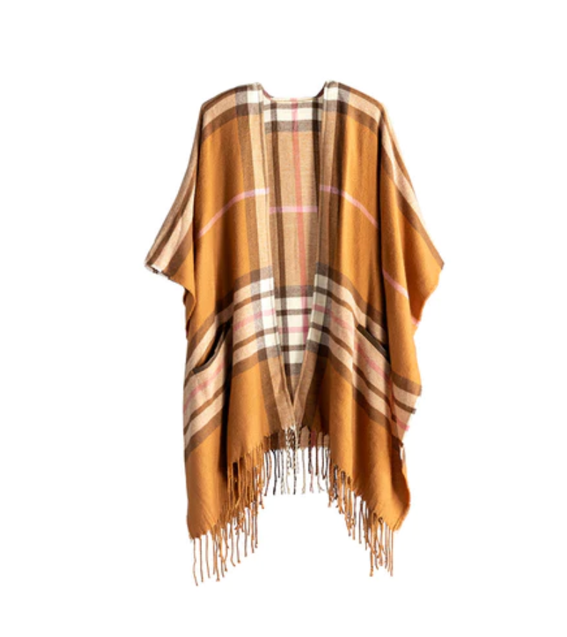 Lucca Cape Shawl - Rust