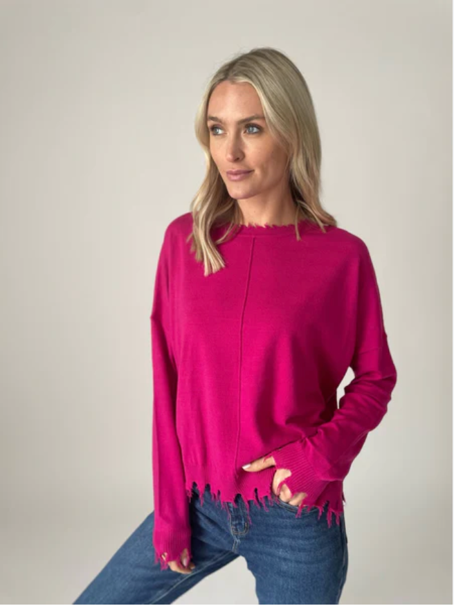 Andrea Sweater - Fuchsia