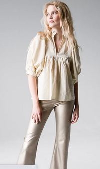 Gold Faux Leather Pant