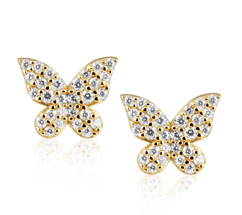 Else Pave Butterfly Stud Earring