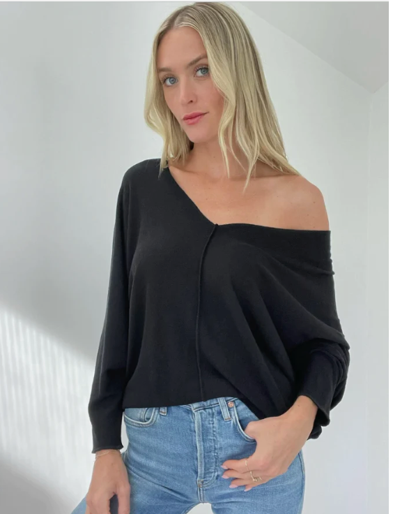 Crepe Dolman Top - Black