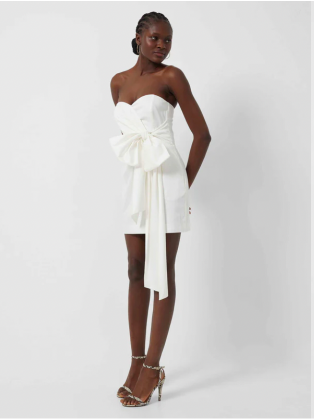 Florida Summer Strapless Dress-White