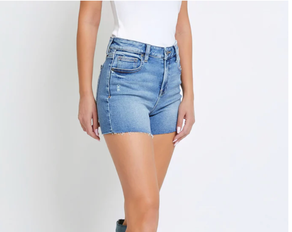 Finn High Rise Short - Medium Blue