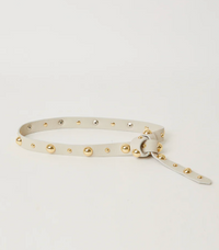 Tilly Moto Belt - Bone Gold