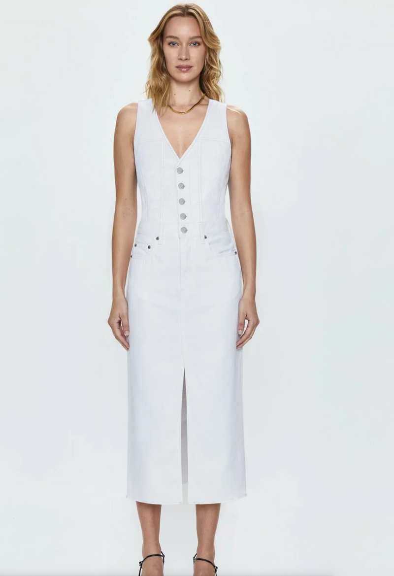 Alex Midi Dress - White