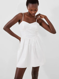 Florida Strappy Flared Dress - White