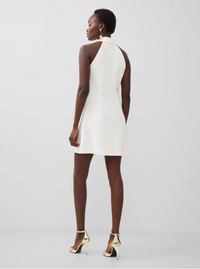 Whisper Halter Blazer Dress - White