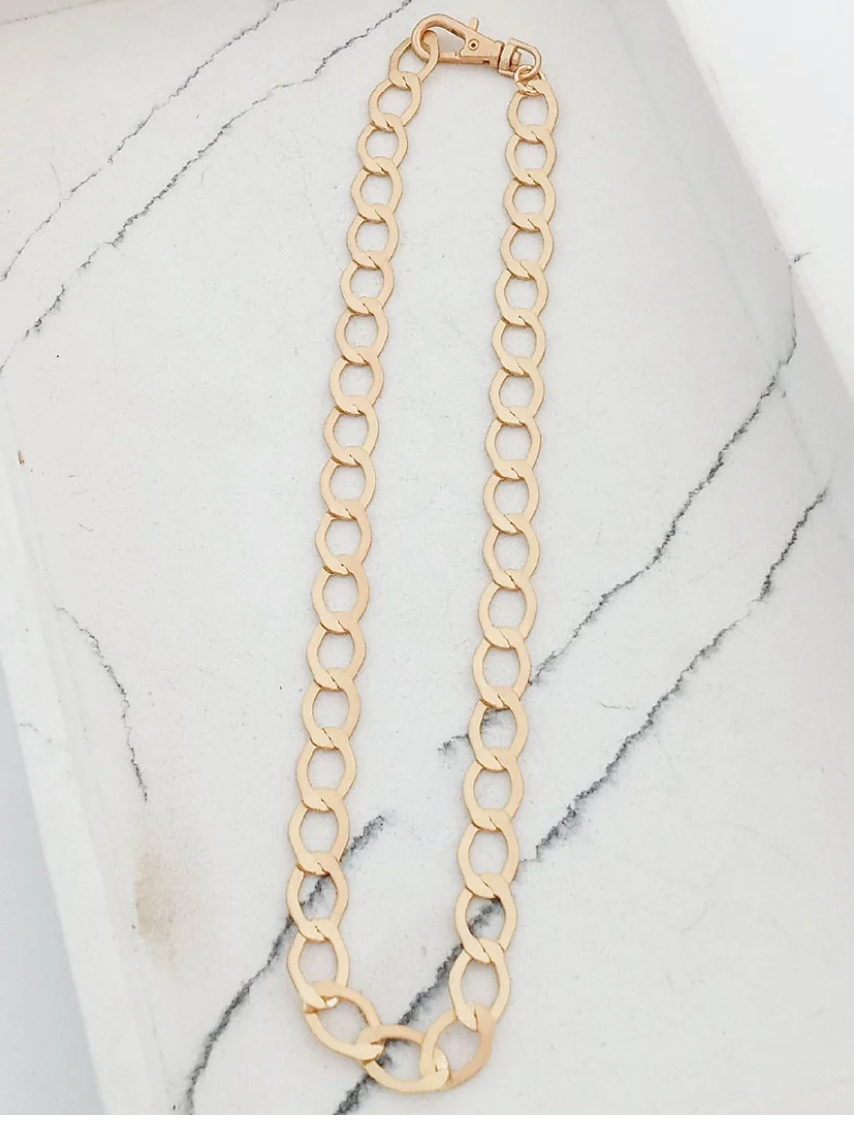 Hammered Oval Necklace