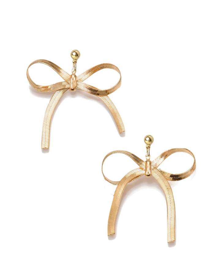 Gifted Bow Statement Earring