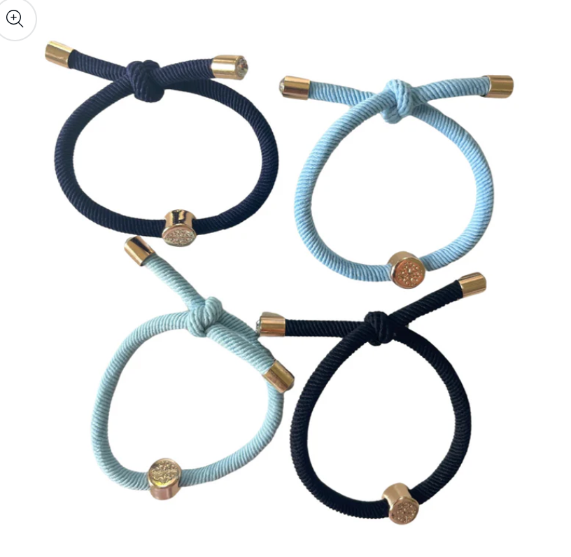 Hair Tie Set- Gameday Blue