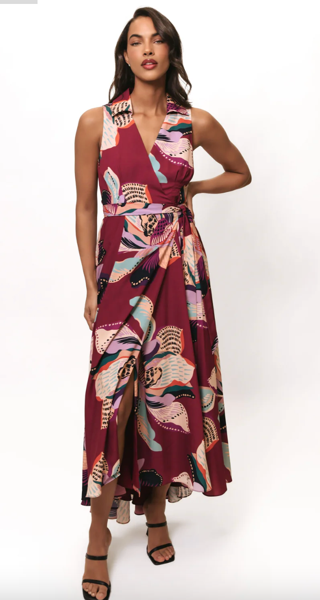 Vela Maxi Dress - Plum Jungle