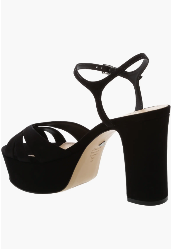 Keefa Platform Sandal - Black Suede