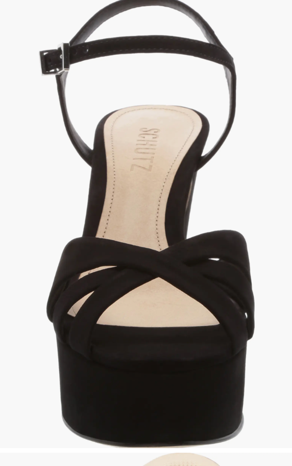 Keefa Platform Sandal - Black Suede