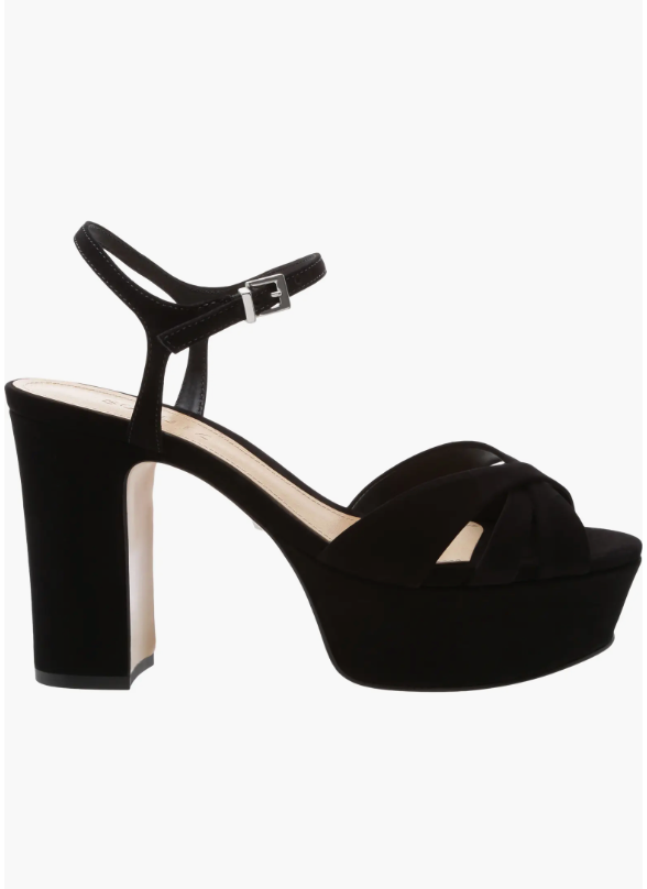 Keefa Platform Sandal - Black Suede