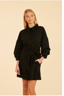 Suede Ruched Sleeve Dress