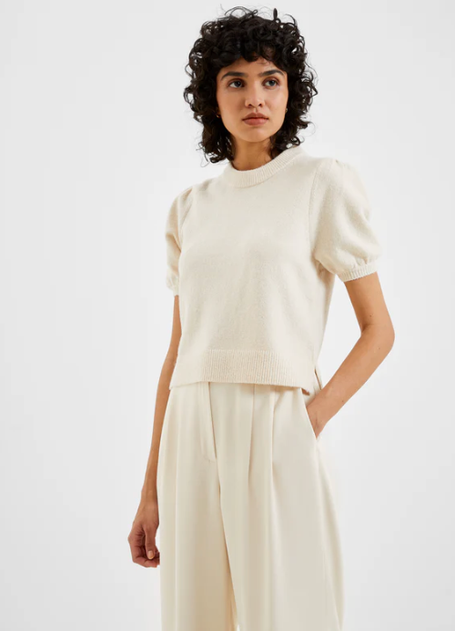 Vhari Short Sleeve Sweater - Cream