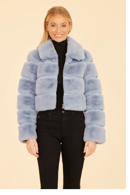 Blue Mist Fur Jacket