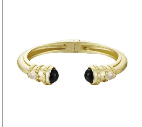 Gold and Onyx Hinge Bracelet