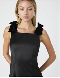 Carey Square Neck Dress-Black