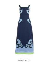 Lori Midi Dress-Blue