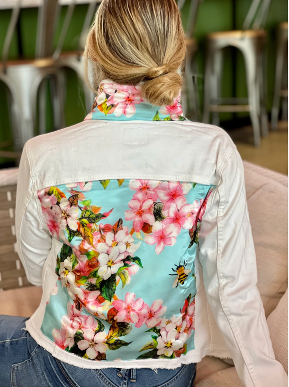 The White Denim Jacket - Bumble Bee