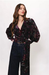 Sanders Top- Black Floral