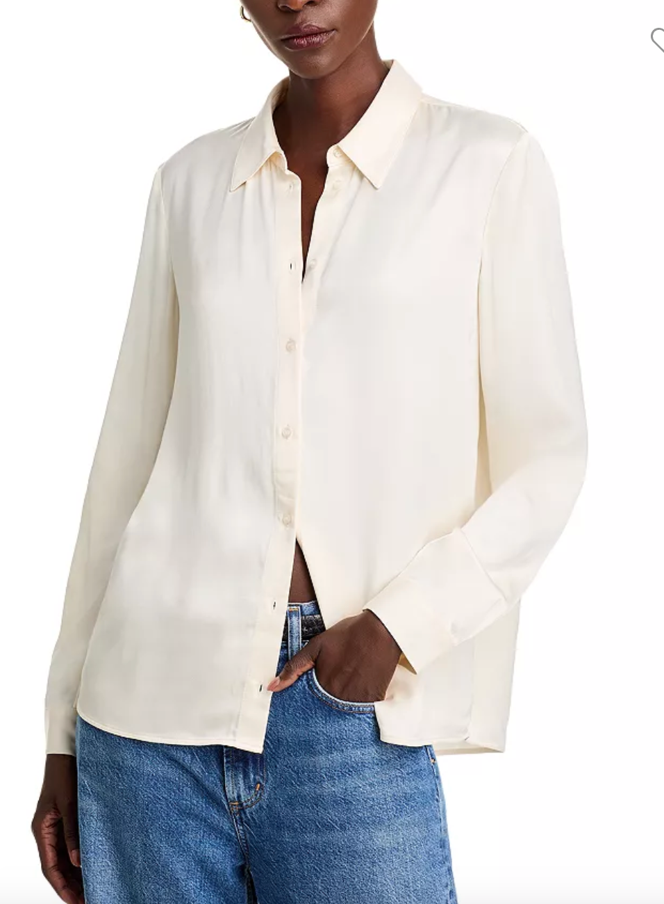 Ennis Satin Top-Cream