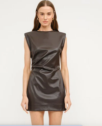 Emily Dress-Brown Leather