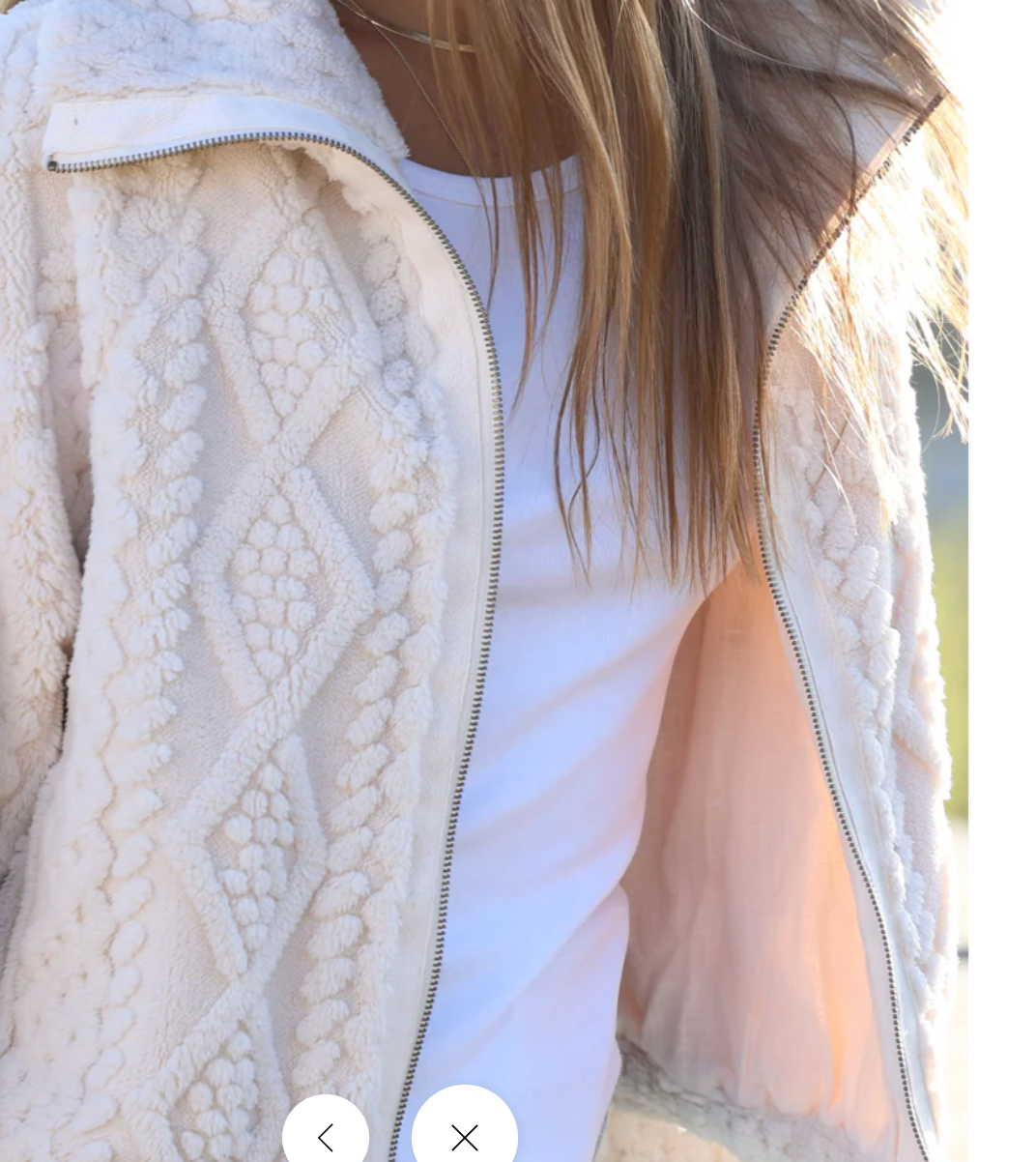 So Cozy Cable Jacket- Natural