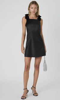 Carey Square Neck Dress-Black