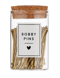 Gold Bobby Pins in Jar - Standard - (100pcs)