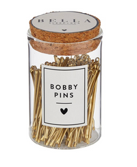 Gold Bobby Pins in Jar - Standard - (100pcs)