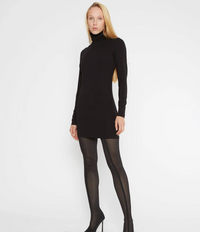 Turtleneck Dress-Black