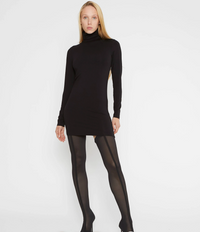 Turtleneck Dress-Black