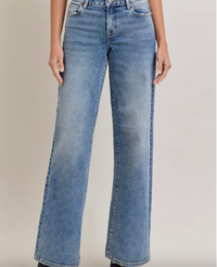 Nori Wide Leg Denim-Med Dark