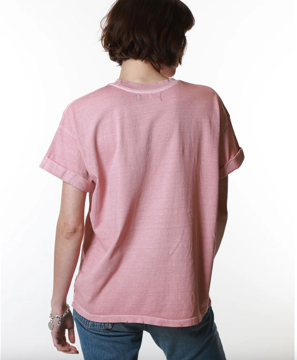 Holiday Spirits Boyfriend Tee-Pink