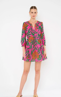 Cova Mini Dress-Poppy Pink