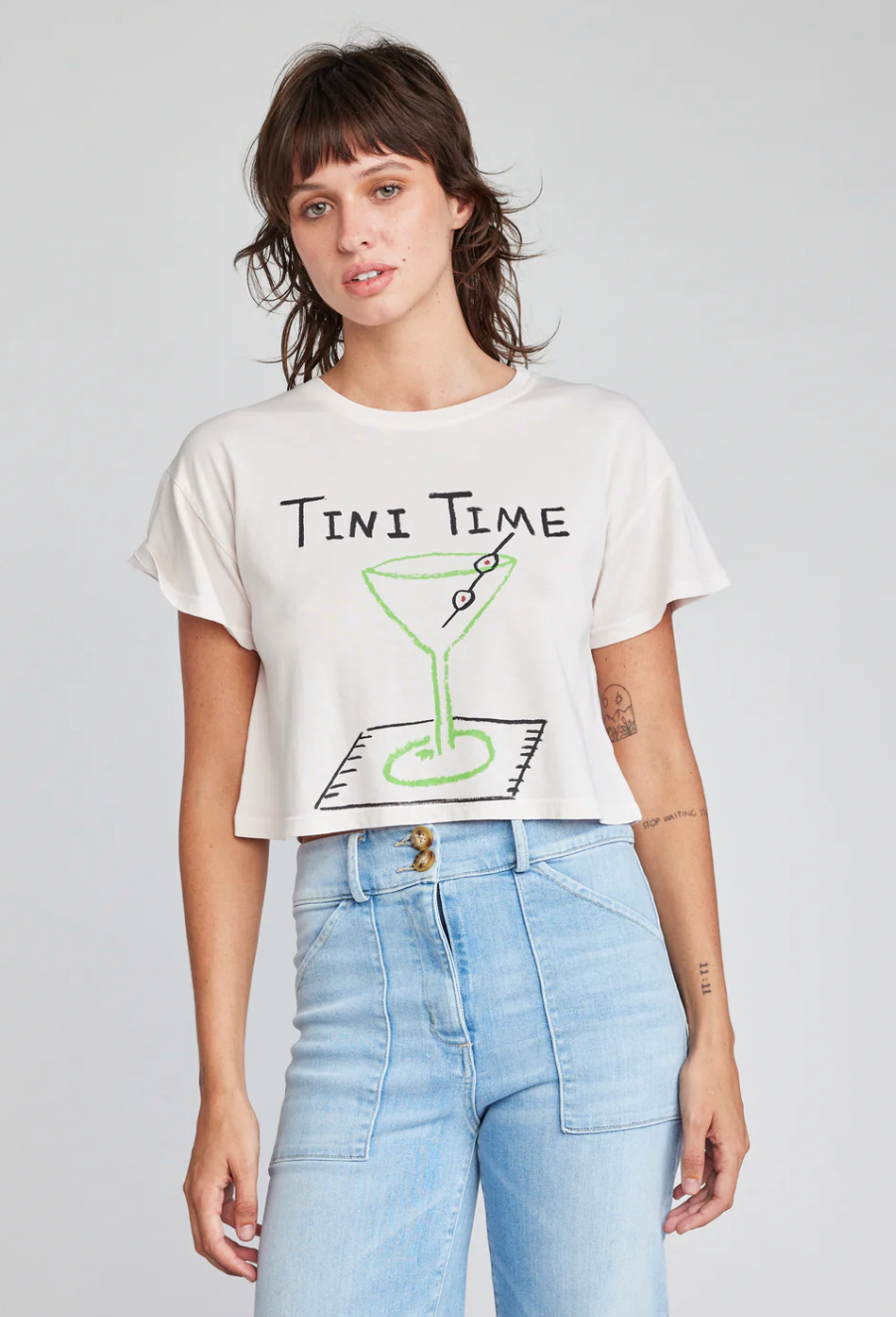 Tini Time Tee-Powder Pink