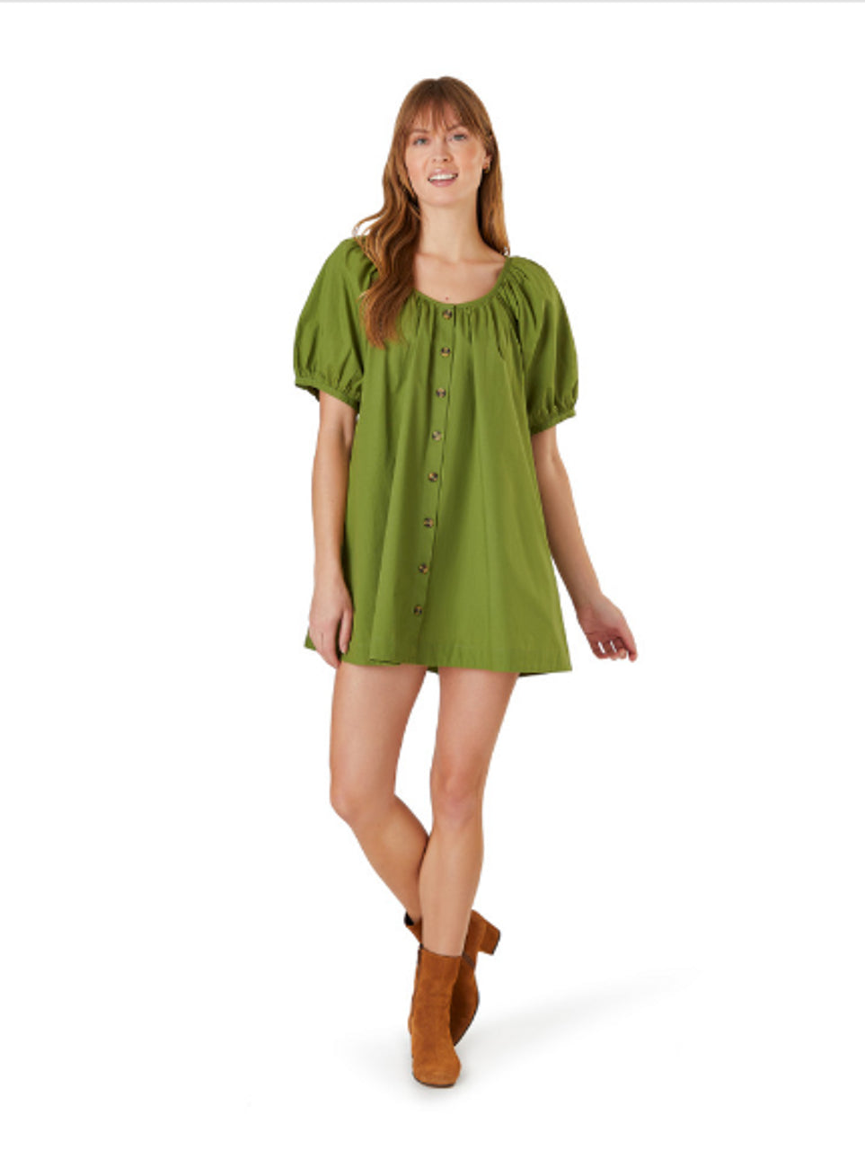 Day Dress - Autumn Green