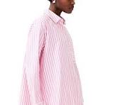 Relaxed Pink Stripe Popover Top