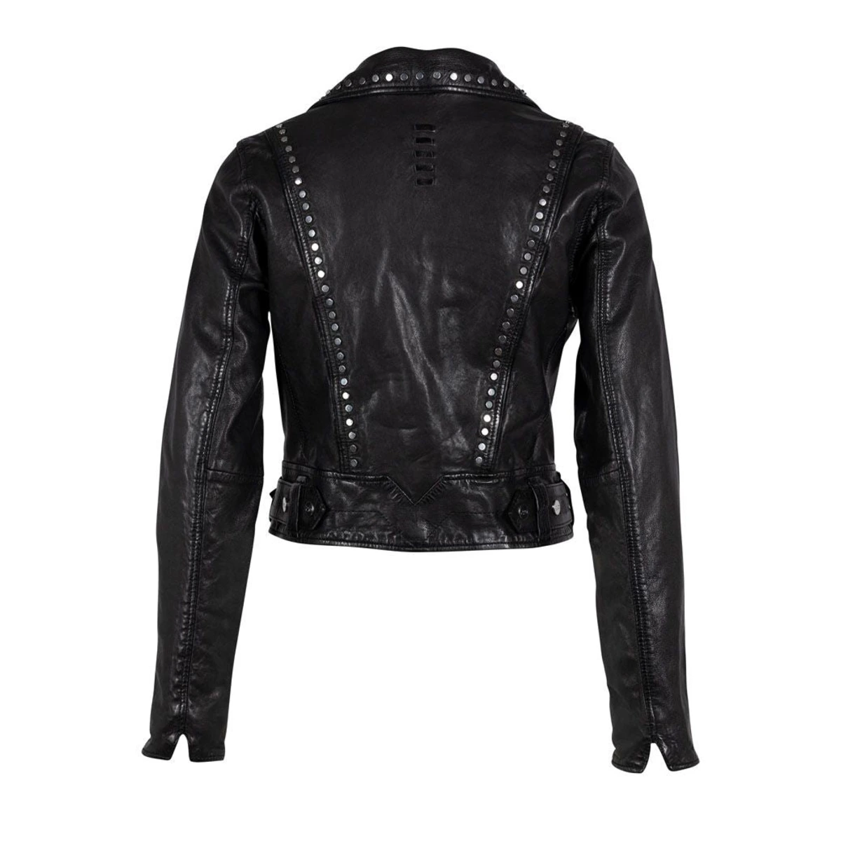 Maryn Rf Leather Jacket-Black