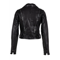 Maryn Rf Leather Jacket-Black